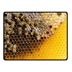 Honeycomb With Bees Double Sided Fleece Blanket (Small)  45 x34  Blanket Back