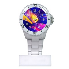 Abstract Antelope Pattern Background Plastic Nurses Watch