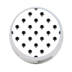 Black And White Tropical Print Pattern 4-port Usb Hub (one Side) by dflcprintsclothing