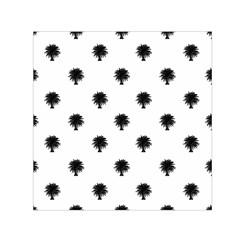 Black And White Tropical Print Pattern Small Satin Scarf (square) by dflcprintsclothing