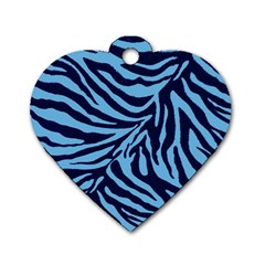 Zebra 3 Dog Tag Heart (One Side)