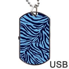 Zebra 3 Dog Tag USB Flash (One Side)