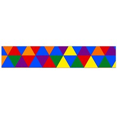 Gay Pride Alternating Rainbow Triangle Pattern Large Flano Scarf  by VernenInk