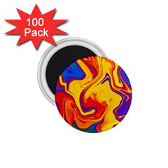 Gay Pride Swirled Colors 1 75  Magnets (100 Pack)  by VernenInk