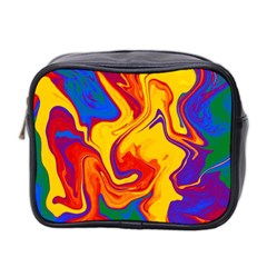 Gay Pride Swirled Colors Mini Toiletries Bag (two Sides) by VernenInk