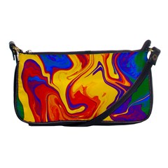 Gay Pride Swirled Colors Shoulder Clutch Bag by VernenInk