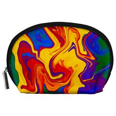 Gay Pride Swirled Colors Accessory Pouch (large)