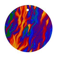 Gay Pride Abstract Smokey Shapes Ornament (round) by VernenInk