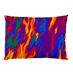 Gay Pride Abstract Smokey Shapes Pillow Case by VernenInk