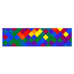 Gay Pride Diagonal Pixels Design Satin Scarf (oblong) by VernenInk