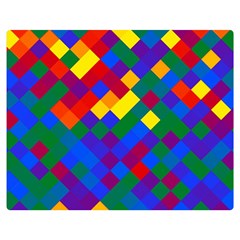 Gay Pride Diagonal Pixels Design Double Sided Flano Blanket (medium)  by VernenInk