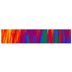 Gay Pride Rainbow Vertical Paint Strokes Small Flano Scarf by VernenInk