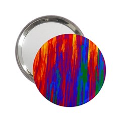 Gay Pride Rainbow Vertical Paint Strokes 2 25  Handbag Mirrors by VernenInk