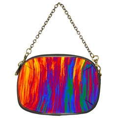 Gay Pride Rainbow Vertical Paint Strokes Chain Purse (one Side) by VernenInk