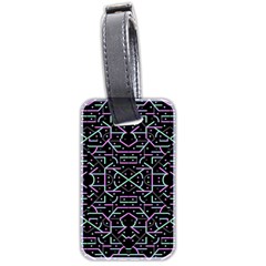 Lines And Dots Motif Geometric Seamless Pattern Luggage Tag (two Sides) by dflcprintsclothing