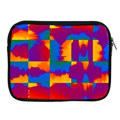 Gay Pride Rainbow Painted Abstract Squares Pattern Apple Ipad 2/3/4 Zipper Cases by VernenInk