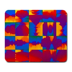 Gay Pride Rainbow Painted Abstract Squares Pattern Large Mousepads by VernenInk