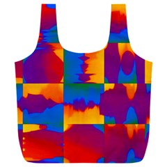 Gay Pride Rainbow Painted Abstract Squares Pattern Full Print Recycle Bag (xxl)