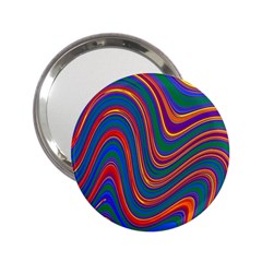 Gay Pride Rainbow Wavy Thin Layered Stripes 2 25  Handbag Mirrors by VernenInk