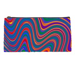 Gay Pride Rainbow Wavy Thin Layered Stripes Pencil Case by VernenInk