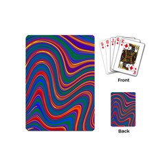 Gay Pride Rainbow Wavy Thin Layered Stripes Playing Cards Single Design (mini) by VernenInk