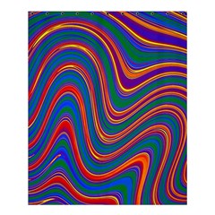 Gay Pride Rainbow Wavy Thin Layered Stripes Shower Curtain 60  X 72  (medium)  by VernenInk