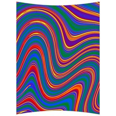 Gay Pride Rainbow Wavy Thin Layered Stripes Back Support Cushion by VernenInk
