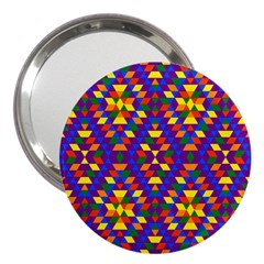 Gay Pride Geometric Diamond Pattern 3  Handbag Mirrors by VernenInk