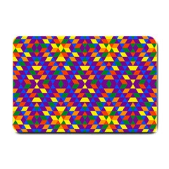 Gay Pride Geometric Diamond Pattern Small Doormat  by VernenInk