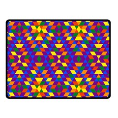 Gay Pride Geometric Diamond Pattern Fleece Blanket (small) by VernenInk