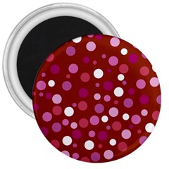 Lesbian Pride Flag Scattered Polka Dots 3  Magnets by VernenInk