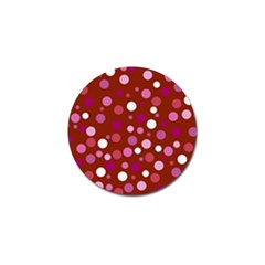 Lesbian Pride Flag Scattered Polka Dots Golf Ball Marker (4 Pack) by VernenInk