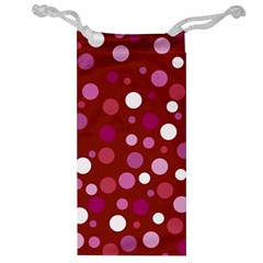 Lesbian Pride Flag Scattered Polka Dots Jewelry Bag by VernenInk