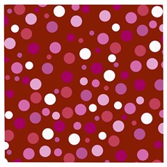 Lesbian Pride Flag Scattered Polka Dots Wooden Puzzle Square by VernenInk