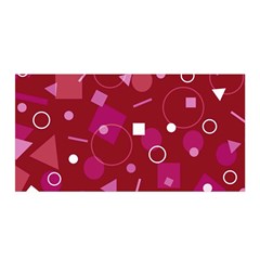 Lesbian Pride Flag Retro Shapes Pattern Satin Wrap by VernenInk