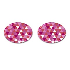 Lesbian Pride Alternating Triangles Cufflinks (oval) by VernenInk