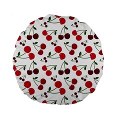 Cute cherry pattern Standard 15  Premium Flano Round Cushions