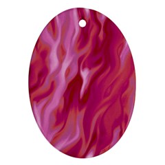 Lesbian Pride Abstract Smokey Shapes Oval Ornament (two Sides) by VernenInk