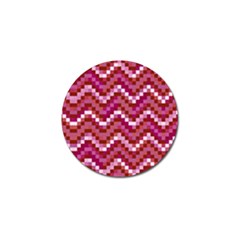 Lesbian Pride Pixellated Zigzag Stripes Golf Ball Marker (10 Pack) by VernenInk