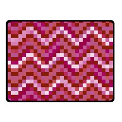 Lesbian Pride Pixellated Zigzag Stripes Fleece Blanket (small) by VernenInk