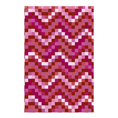 Lesbian Pride Pixellated Zigzag Stripes Shower Curtain 48  X 72  (small)  by VernenInk