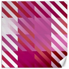 Lesbian Pride Diagonal Stripes Colored Checkerboard Pattern Canvas 12  X 12  by VernenInk