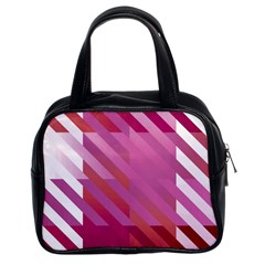 Lesbian Pride Diagonal Stripes Colored Checkerboard Pattern Classic Handbag (two Sides) by VernenInk