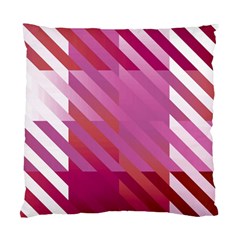 Lesbian Pride Diagonal Stripes Colored Checkerboard Pattern Standard Cushion Case (one Side) by VernenInk