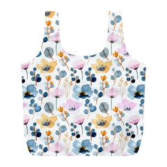 Watercolor Floral Seamless Pattern Full Print Recycle Bag (l) by TastefulDesigns