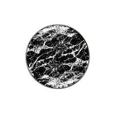 Black And White Abstract Textured Print Hat Clip Ball Marker (10 Pack)