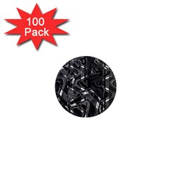 Black And White Intricate Geometric Print 1  Mini Magnets (100 Pack)  by dflcprintsclothing