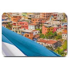 Santa Ana Hill, Guayaquil Ecuador Large Doormat  by dflcprintsclothing