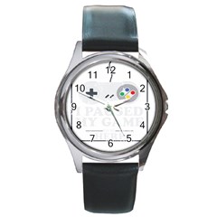 Ipaused2 Round Metal Watch