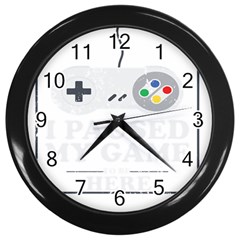 Ipaused2 Wall Clock (black) by ChezDeesTees
